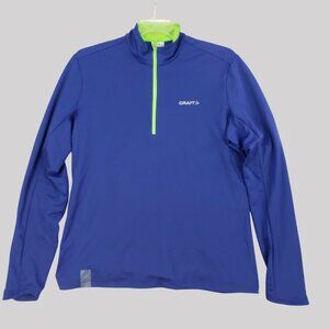 Craft Mens Blue Long Sleeve 1/4 Zip Pullover XXL Lightweight Activewear Top